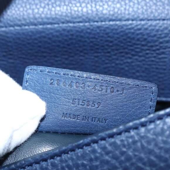 BALENCIAGA Tube Round Hand Bag Leather Navy Auth ki4912V - Picture 6 of 16